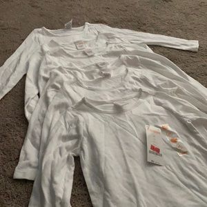 6 Long sleeve tees; all size 4T